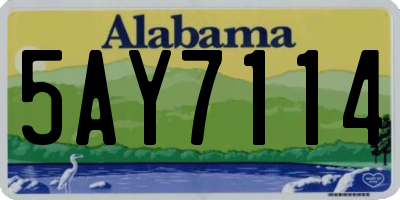 AL license plate 5AY7114