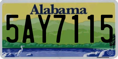 AL license plate 5AY7115