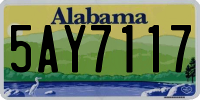 AL license plate 5AY7117