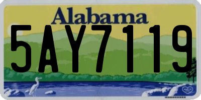 AL license plate 5AY7119