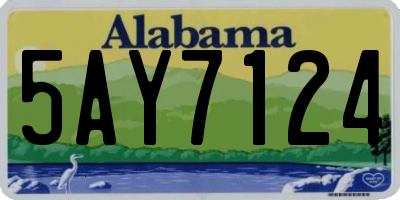 AL license plate 5AY7124