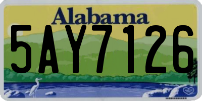AL license plate 5AY7126
