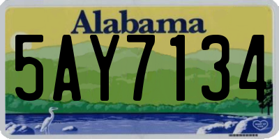 AL license plate 5AY7134