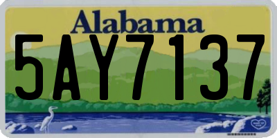 AL license plate 5AY7137