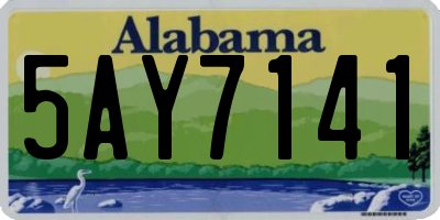 AL license plate 5AY7141