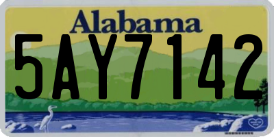AL license plate 5AY7142