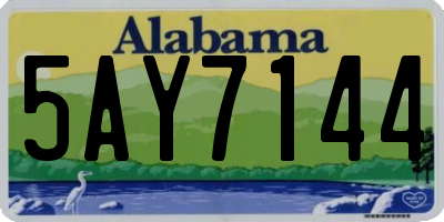 AL license plate 5AY7144