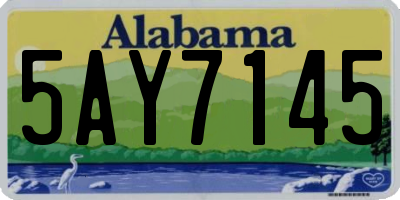 AL license plate 5AY7145