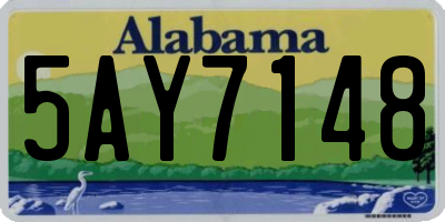 AL license plate 5AY7148