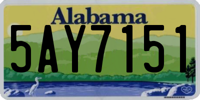 AL license plate 5AY7151