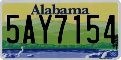 AL license plate 5AY7154