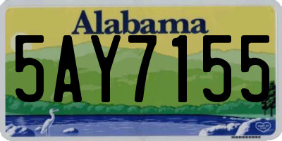 AL license plate 5AY7155