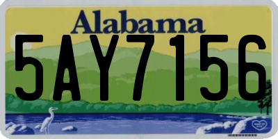 AL license plate 5AY7156