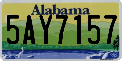 AL license plate 5AY7157