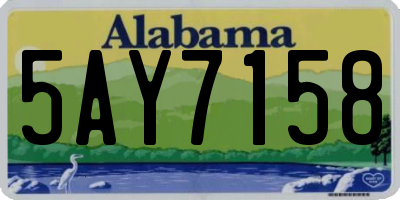 AL license plate 5AY7158