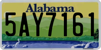 AL license plate 5AY7161