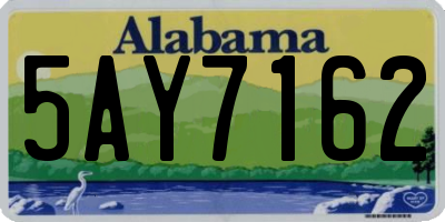 AL license plate 5AY7162