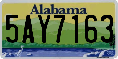 AL license plate 5AY7163