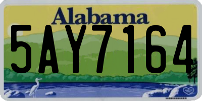 AL license plate 5AY7164