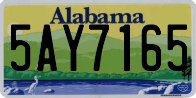 AL license plate 5AY7165
