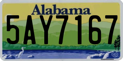 AL license plate 5AY7167