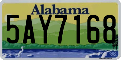 AL license plate 5AY7168