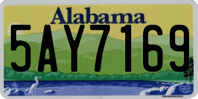 AL license plate 5AY7169
