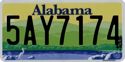 AL license plate 5AY7174
