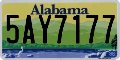 AL license plate 5AY7177