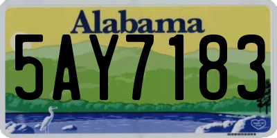 AL license plate 5AY7183