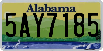 AL license plate 5AY7185