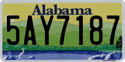 AL license plate 5AY7187