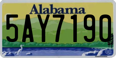AL license plate 5AY7190