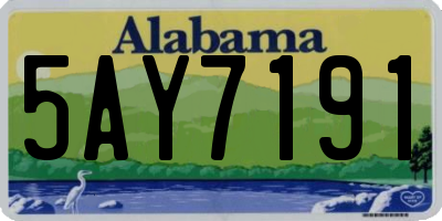 AL license plate 5AY7191