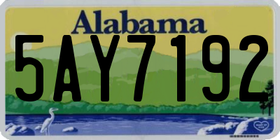 AL license plate 5AY7192