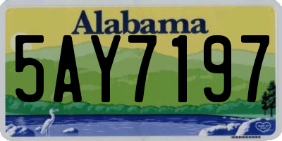 AL license plate 5AY7197