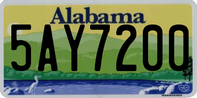 AL license plate 5AY7200