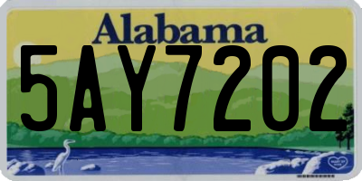 AL license plate 5AY7202