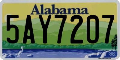 AL license plate 5AY7207