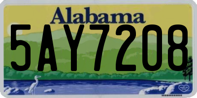 AL license plate 5AY7208