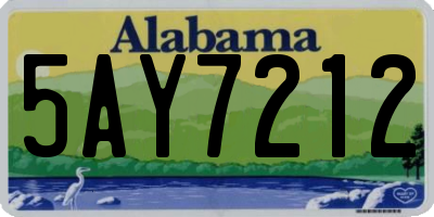 AL license plate 5AY7212