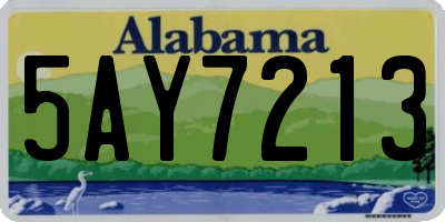 AL license plate 5AY7213