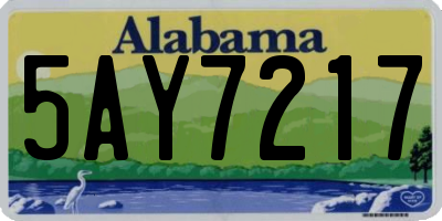 AL license plate 5AY7217