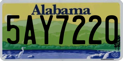 AL license plate 5AY7220