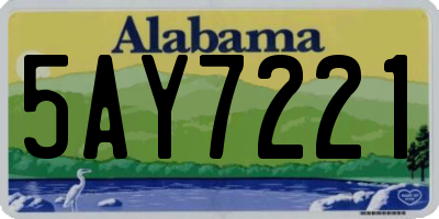 AL license plate 5AY7221