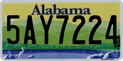 AL license plate 5AY7224