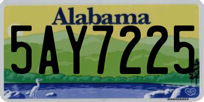 AL license plate 5AY7225