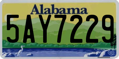AL license plate 5AY7229