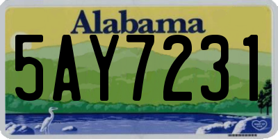 AL license plate 5AY7231