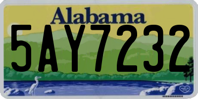 AL license plate 5AY7232